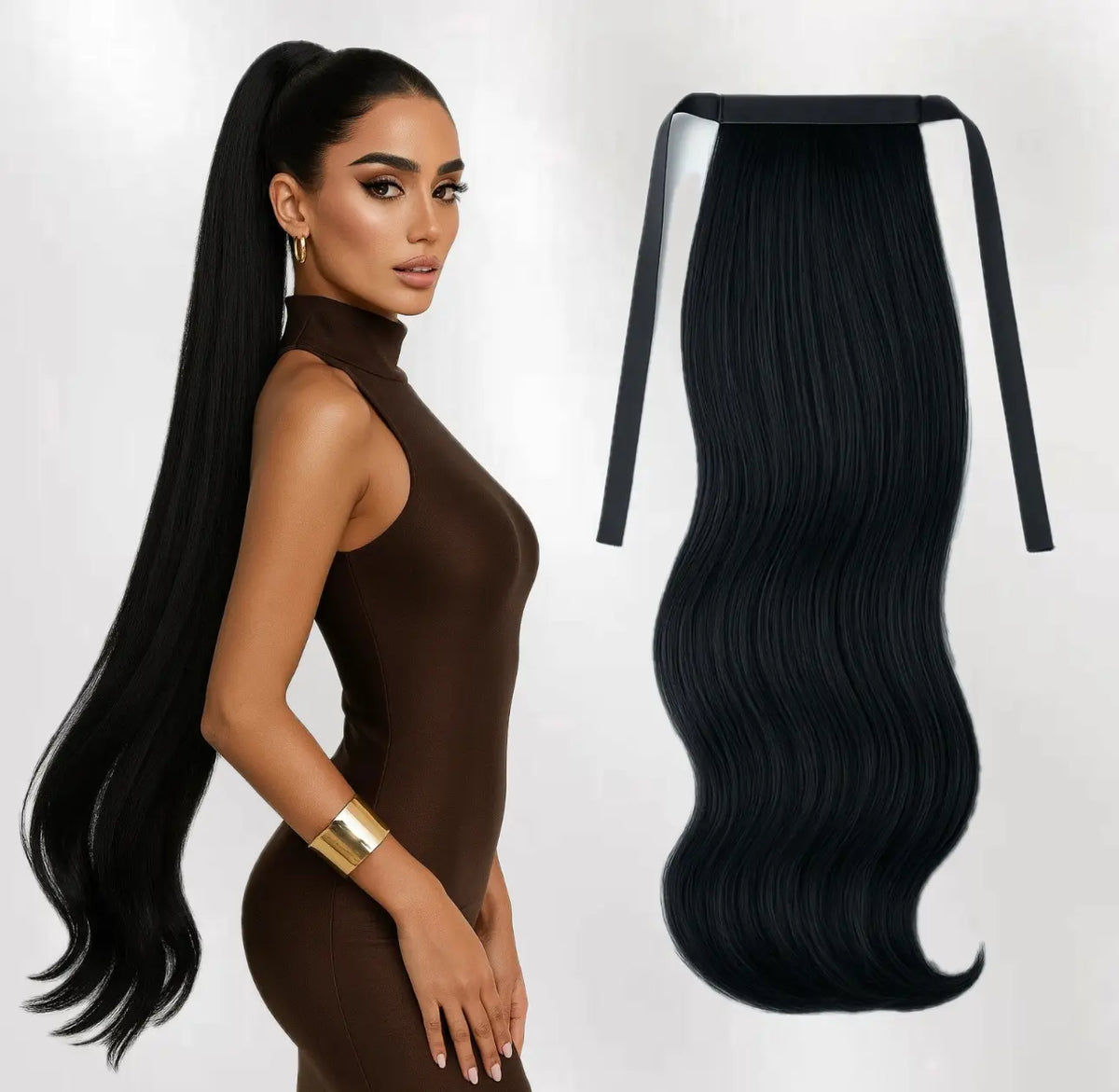 Coleta - Cola de Caballo Ponytail 100% Natural – Aplicación Rápida